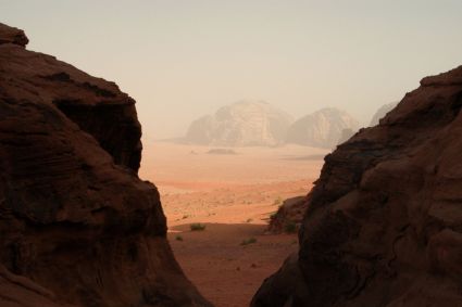 Wadi Rum também é conhecido como o &quot;Vale da Lua&quot;