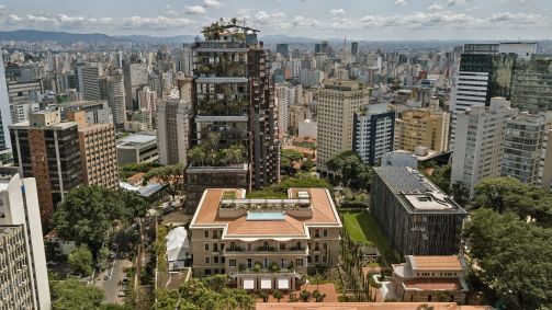 Vista aérea do Rosewood São Paulo
