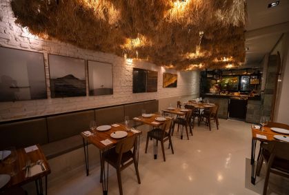 Ambiente do Madê Restaurante, em Santos, que completa 7 anos com festança com a presença de grandes chefs da gastronomia brasileira